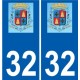 32 Penmarch logo autocollant plaque stickers ville