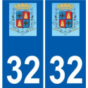 32 Penmarch logotipo de la etiqueta engomada de la placa de pegatinas de la ciudad