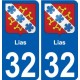 32 Penmarch escudo de armas de la etiqueta engomada de la placa de pegatinas de la ciudad