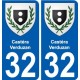 32 Penmarch escudo de armas de la etiqueta engomada de la placa de pegatinas de la ciudad