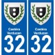 32 Penmarch escudo de armas de la etiqueta engomada de la placa de pegatinas de la ciudad
