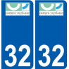 32 Penmarch logotipo de la etiqueta engomada de la placa de pegatinas de la ciudad