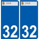 32 Penmarch logotipo de la etiqueta engomada de la placa de pegatinas de la ciudad