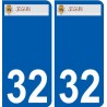 32 Penmarch logotipo de la etiqueta engomada de la placa de pegatinas de la ciudad