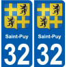 32 Penmarch blason autocollant plaque stickers ville
