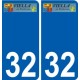 32 Penmarch logo sticker plate stickers city