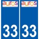 33 Penmarch logotipo de la etiqueta engomada de la placa de pegatinas de la ciudad