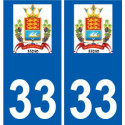 33 Penmarch logotipo de la etiqueta engomada de la placa de pegatinas de la ciudad