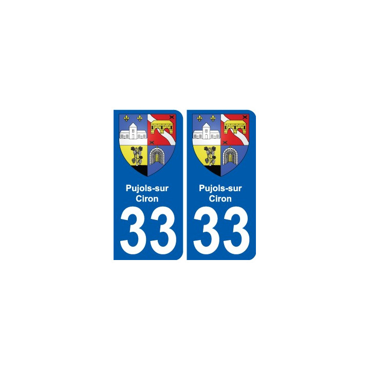 33 Penmarch coat of arms sticker plate stickers city