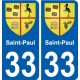 33 Penmarch stemma adesivo piastra adesivi città