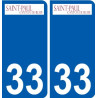 33 Penmarch logo autocollant plaque stickers ville