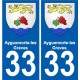 33 Penmarch coat of arms sticker plate stickers city