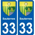 33 Penmarch escudo de armas de la etiqueta engomada de la placa de pegatinas de la ciudad