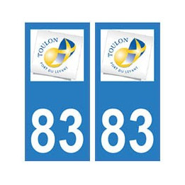 83 Toulon logo autocollant plaque immatriculation ville
