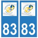 83 Toulon logo autocollant plaque immatriculation ville