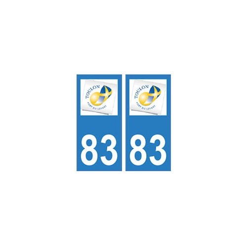 83 Toulon logo autocollant plaque immatriculation ville
