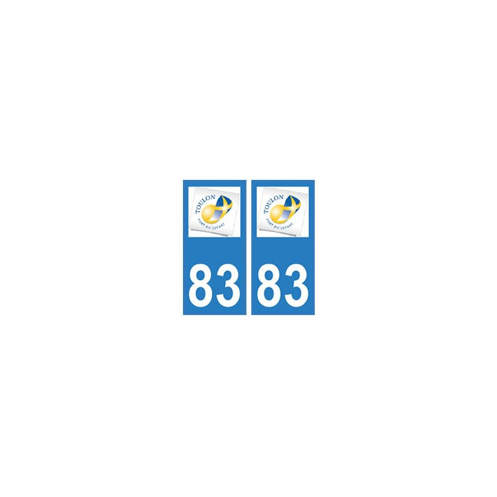 83 Toulon logo autocollant plaque immatriculation ville