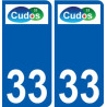 33 Penmarch logotipo de la etiqueta engomada de la placa de pegatinas de la ciudad