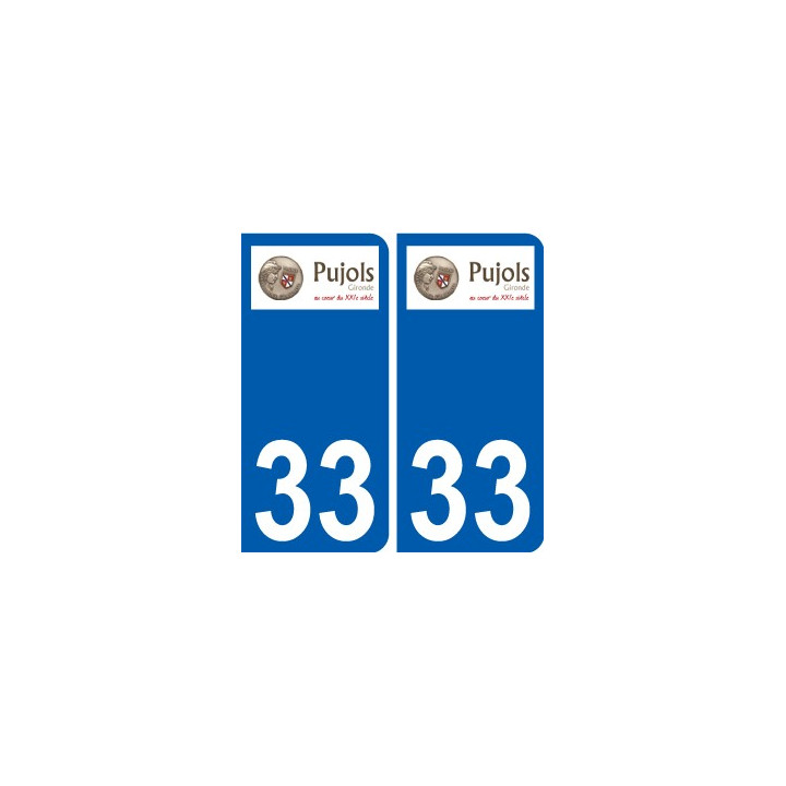 33 Penmarch logotipo de la etiqueta engomada de la placa de pegatinas de la ciudad