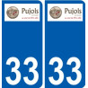 33 Penmarch logo sticker plate stickers city