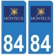 84 Monteux logo ville autocollant plaque