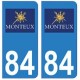 84 Monteux logo ville autocollant plaque