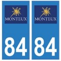 84 Monteux logo ville autocollant plaque