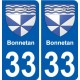 33 Penmarch stemma adesivo piastra adesivi città