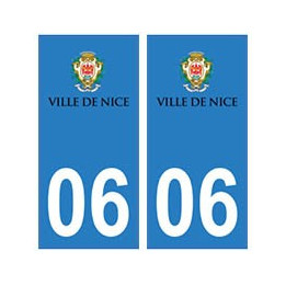 06 Nice logo autocollant plaque