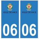 06 Nice logo autocollant plaque