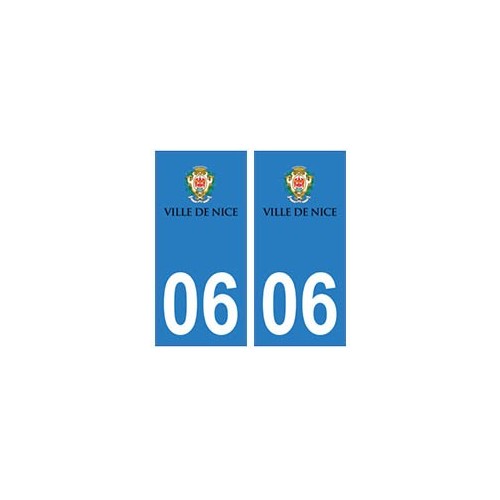06 Nice logo autocollant plaque