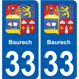 33 Penmarch coat of arms sticker plate stickers city
