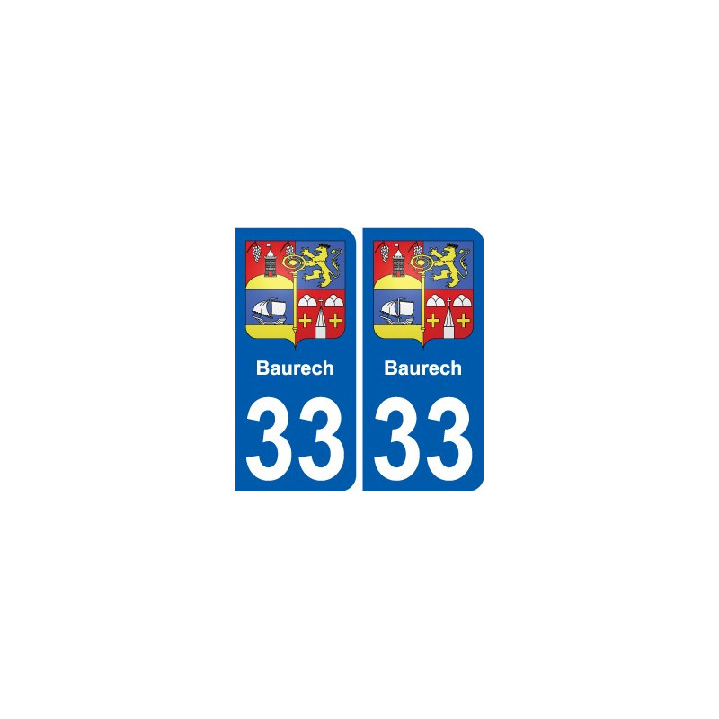 33 Penmarch coat of arms sticker plate stickers city