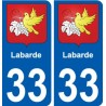 33 Penmarch escudo de armas de la etiqueta engomada de la placa de pegatinas de la ciudad