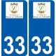 33 Penmarch logo sticker plate stickers city