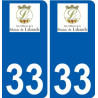 33 Penmarch logotipo de la etiqueta engomada de la placa de pegatinas de la ciudad