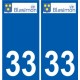 33 Penmarch logo sticker plate stickers city