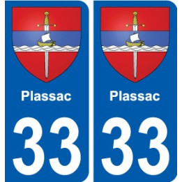 33 Penmarch escudo de armas de la etiqueta engomada de la placa de pegatinas de la ciudad