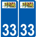 33 Penmarch logo sticker plate stickers city