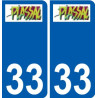 33 Penmarch logo autocollant plaque stickers ville