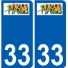 33 Penmarch logo sticker plate stickers city