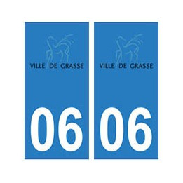 06 Grasse logo ville autocollant plaque