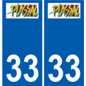33 Penmarch logo sticker plate stickers city