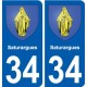 34 Penmarch coat of arms sticker plate stickers city