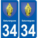 34 Penmarch escudo de armas de la etiqueta engomada de la placa de pegatinas de la ciudad