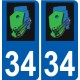 34 Penmarch logo sticker plate stickers city