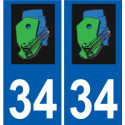 34 Penmarch logo sticker plate stickers city