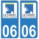 06 Le Cannet logo ville autocollant plaque