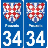 34 Penmarch logo sticker plate stickers city