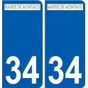 34 Penmarch logotipo de la etiqueta engomada de la placa de pegatinas de la ciudad